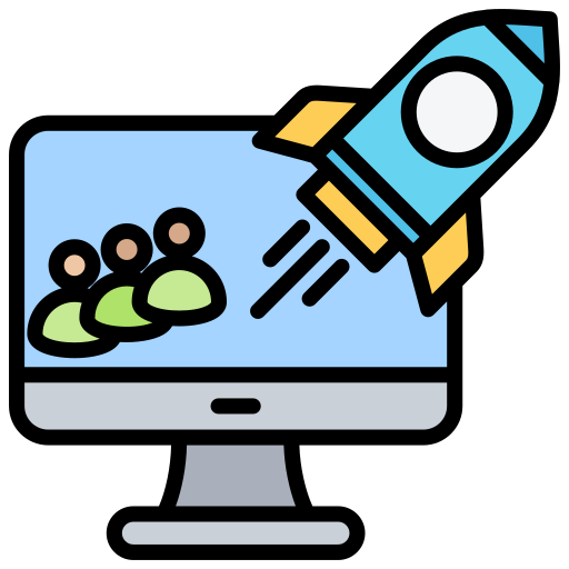 icon representing website launching in visible one