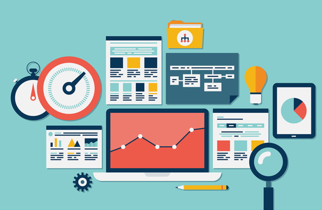 pc mockup with white background in visible one