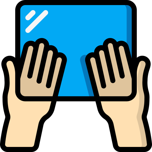 Smiley face icon with star-shaped eyes in visible one